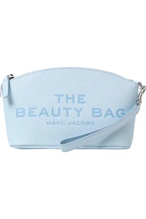 Marc Jacobs Tassen, Dames, Blauw, ONE Size, Leer, Blauwe Beauty Bag Clutch Cosmetische Tas