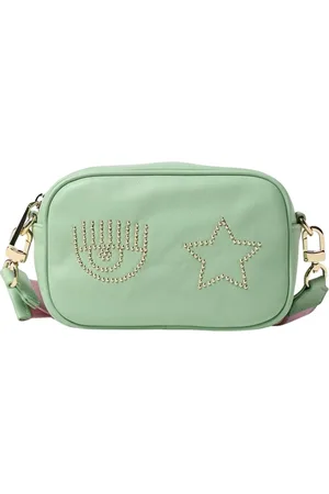 Chiara Ferragni Tassen, Dames, Groen, ONE Size, Leer, Stijlvolle Groene Crossbody Tas