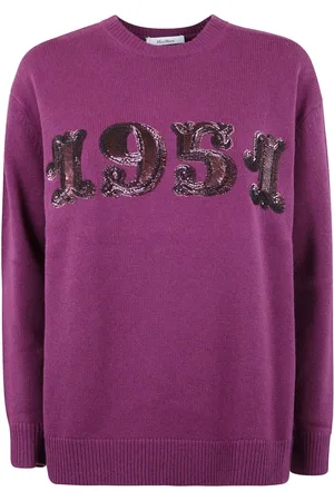 Max Mara Truien, Dames, Paars, S, Aubergine Sweater Tank Top