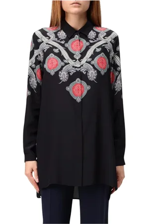 Etro Blouses & Shirts, Dames, Zwart, S, Elegante Paisley Zijden Blouse