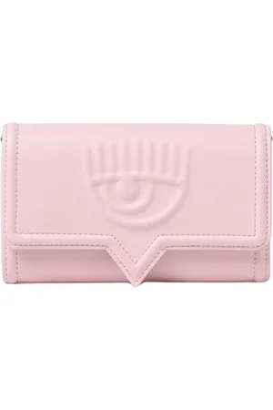 Chiara Ferragni Tassen, Dames, Roze, ONE Size, Leer, Oog Portemonnee Clutch