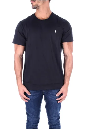 Ralph Lauren Tops, Heren, Zwart, M, Katoen, Zwarte T-shirts en Polos met Logo