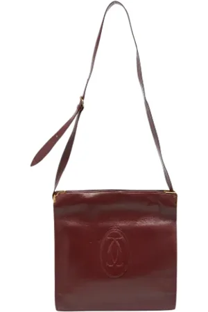 Cartier Pre-owned, Dames, Rood, ONE Size, Tweedehands leren schoudertassen
