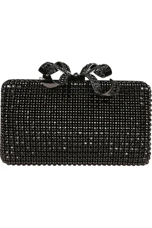 Self-Portrait Tassen, Dames, Zwart, ONE Size, Kristallen clutch handtas in zwart