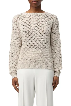 ELEVENTY Truien, Dames, , M, Diamantpatroon Pullover Sweater