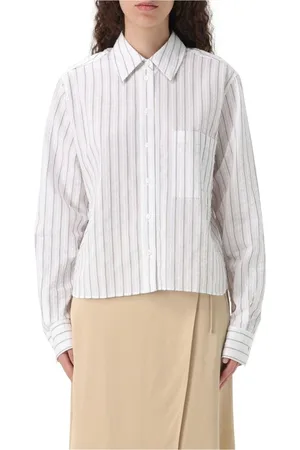 HUGO BOSS Blouses & Shirts, Dames, Wit, XL, Witte Poplin Overhemd met Lange Mouwen