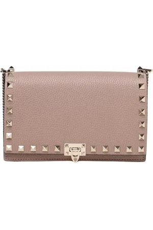 VALENTINO GARAVANI Tassen, Dames, Roze, ONE Size, Leer, Blush Rockstud Schoudertas