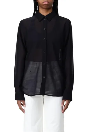 Helmut Lang Blouses & Shirts, Dames, Zwart, S, Zwarte Zijden Blouse Stijlvol Ontwerp
