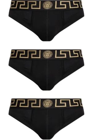VERSACE Ondergoed, Heren, Zwart, L, Katoen, Driepak slips
