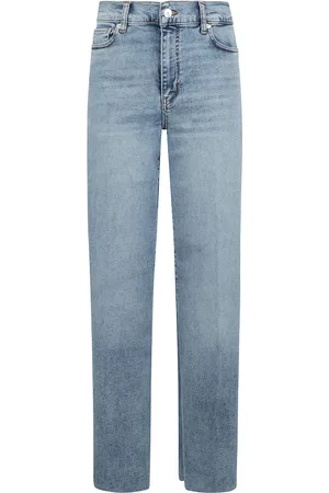 Frame Jeans, Dames, Blauw, W30, Palazzo Slim Jeans met Vijf Zakken
