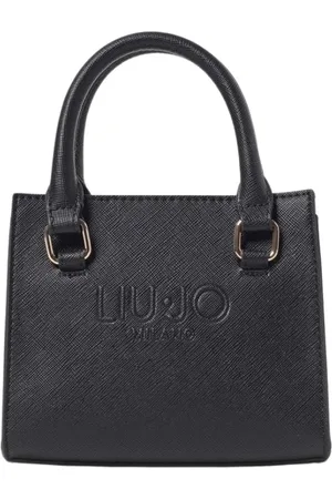 Liu Jo Tassen, Dames, Zwart, ONE Size, Leer, Gestructureerde Top Handvat Handtas