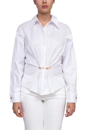 Elisabetta Franchi Blouses & Shirts, Dames, Wit, L, Wit Damesoverhemd Stijlvolle Mode