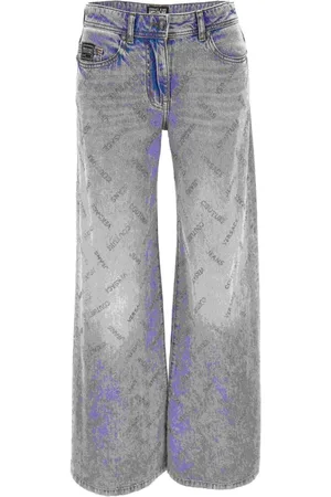 VERSACE Jeans, Dames, Grijs, W30, Katoen, Broek