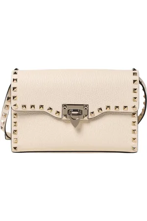 VALENTINO GARAVANI Tassen, Dames, , ONE Size, Leer, Geel Room Rockstud Flap Tas