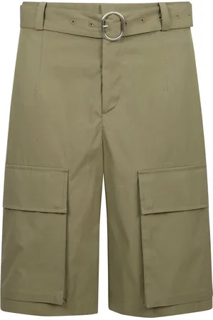 Jil Sander Korte broeken, Heren, Bruin, S, Cargo Shorts met zakken en riem