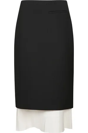 Rohe Rokken, Dames, Zwart, S, Wol, Elegante Zwarte Wollen Lange Rok