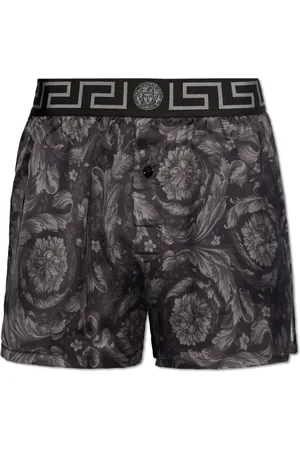 VERSACE Nachtkleding & Lounge, Heren, Zwart, S, Zijden pyjamashorts