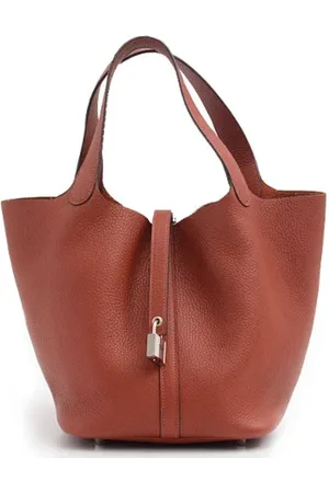 Hermès Pre-owned, Dames, Bruin, ONE Size, Leer, Tweedehands leren handtassen