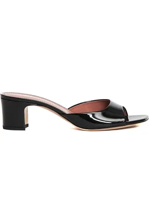 PARIS TEXAS Schoenen, Dames, Zwart, 36 EU, Leer, Zwarte Pumps met Dikke Hak