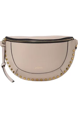 Isabel Marant Tassen, Dames, , ONE Size, Leer, Studded Half Moon Heuptas