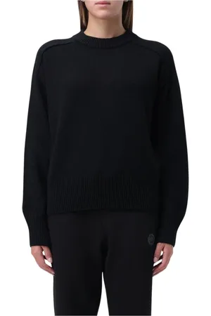 Canada Goose Truien, Dames, Zwart, M, Wol, Zwarte Crew Neck Sweater