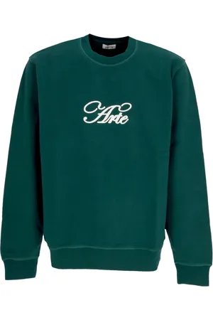 Arte Antwerp Sweatshirts & Hoodies, Heren, Groen, S, Katoen, Groene Logo Sweatshirt met 3D Kunst