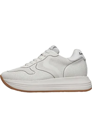 Voile blanche Schoenen, Dames, Wit, 39 EU, Leather sneakers Merry 015