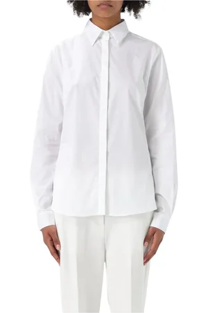 FAY Blouses & Shirts, Dames, Wit, S, Witte Poplin Shirt voor Vrouwen