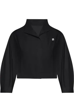 Givenchy Blouses & Shirts, Dames, Zwart, S, Katoen, Zwarte Blouse met Kraag voor Vrouwen
