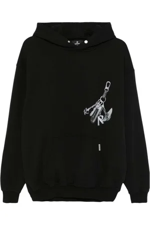 Represent Sweatshirts & Hoodies, Heren, Zwart, S, Katoen, Zwarte hoodie met sleutelprint