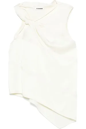 Jil Sander Tops, Dames, Wit, L, Elegante Witte Top Ss 25
