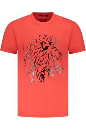 Roberto Cavalli Tops, Heren, Rood, M, Katoen, Rood Grafisch T-shirt voor Mannen