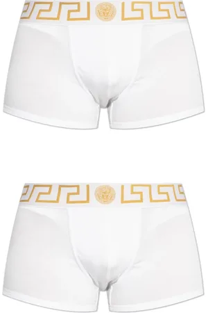 VERSACE Ondergoed, Heren, Wit, XL, Katoen, Twee-pack boxershorts