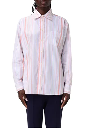 Etro Blouses & Shirts, Dames, Veelkleurig, S, Katoen, Gestreepte Oversized Blouse