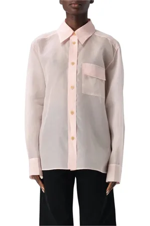 Khaite Blouses & Shirts, Dames, Roze, XS, Roze Zijden Blouse Shirt