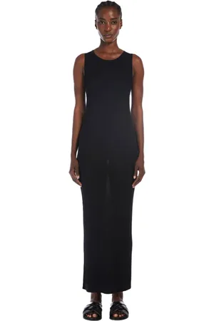 Max Mara Kleedjes, Dames, Blauw, M, Geribbelde Mouwloze Jurk