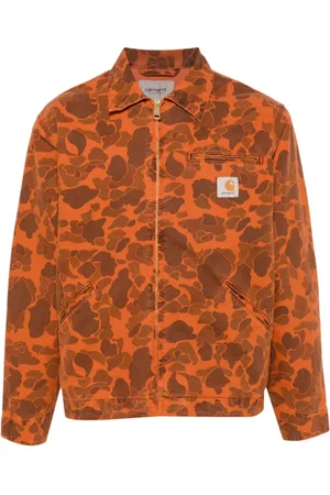 Carhartt Jassen, Heren, Oranje, L, Katoen, Camouflage Jassen Oranje