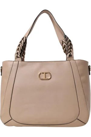 Twin-Set Tassen, Dames, , ONE Size, Gevlochten Handvat Tote Tas