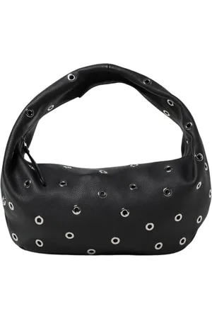 Khaite Tassen, Dames, Zwart, ONE Size, Leer, Zwarte leren clutch met oogdetail