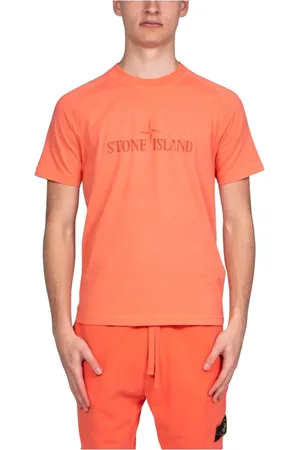 Stone Island Tops, Heren, Oranje, M, Rose Quartz Heren T-shirt