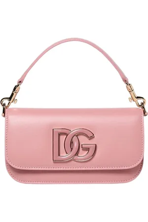 Dolce & Gabbana Tassen, Dames, Roze, ONE Size, Leer, Stijlvolle Leren Clutch Tas in Roze