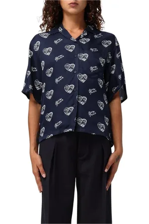 Kenzo Blouses & Shirts, Dames, Blauw, L, Blauw Hartprint Shirt