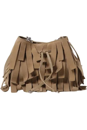 Hogan Tassen, Dames, , ONE Size, Leer, Suede Fringe Clutch Tas