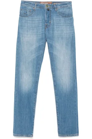 Jacob Cohen Jeans, Heren, Blauw, W36, Blauwe Jeans met Klassieke Zakken
