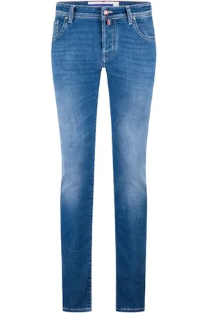 Jacob Cohen Jeans, Heren, Blauw, W36, Katoen, Super Slim Fit Jeans Made in Italy