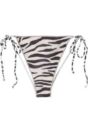 MC2 SAINT BARTH Badkleding, Dames, Veelkleurig, M, Zebra Print Bikini Bottoms