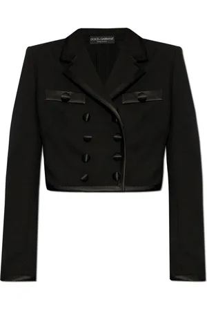 Dolce & Gabbana Jassen, Dames, Zwart, 2Xs, Wol, Wollen blazer