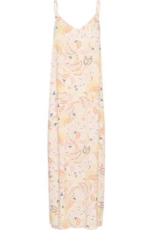 Part Two Kleedjes, Dames, Veelkleurig, 3Xl, Jurk met Paisley Print en Verstelbare Bandjes