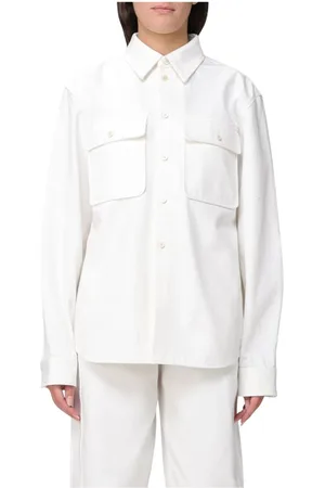 Jil Sander Blouses & Shirts, Dames, Wit, M, Witte lange mouwen overhemd voor vrouwen