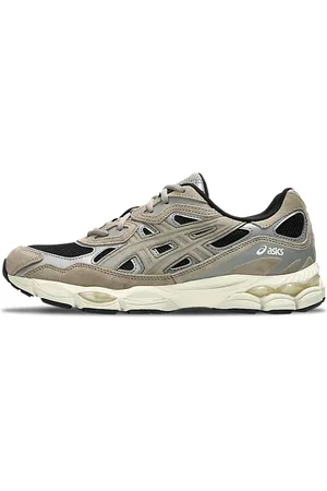 Asics Schoenen, Heren, Grijs, 42 1/2 EU, Suède, Gel-NYC Black Greige Sneakers